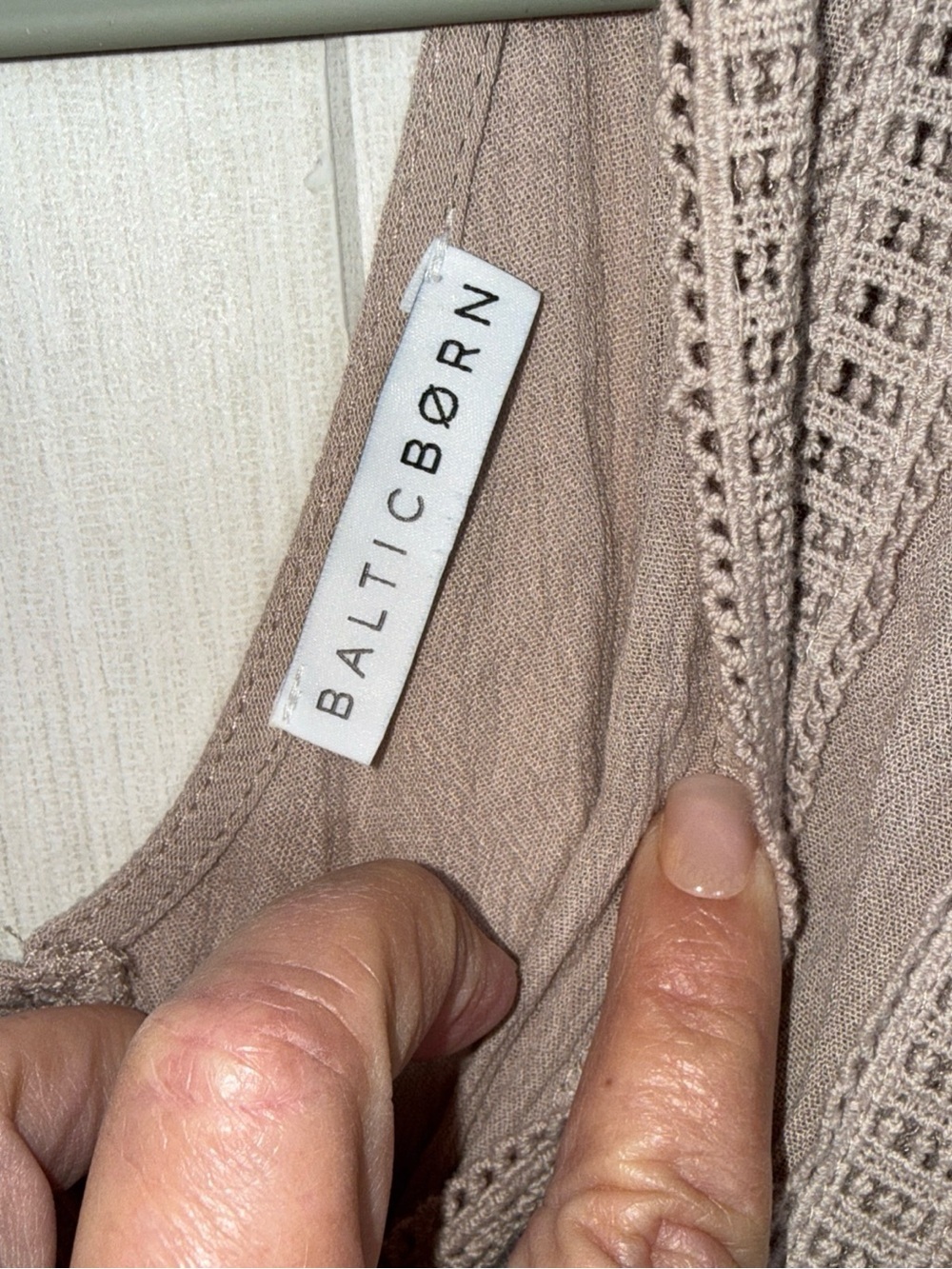 Baltic Born Taupe Ruffle Maxi Dress with Braided Waist Tie - Picture 2 of 14